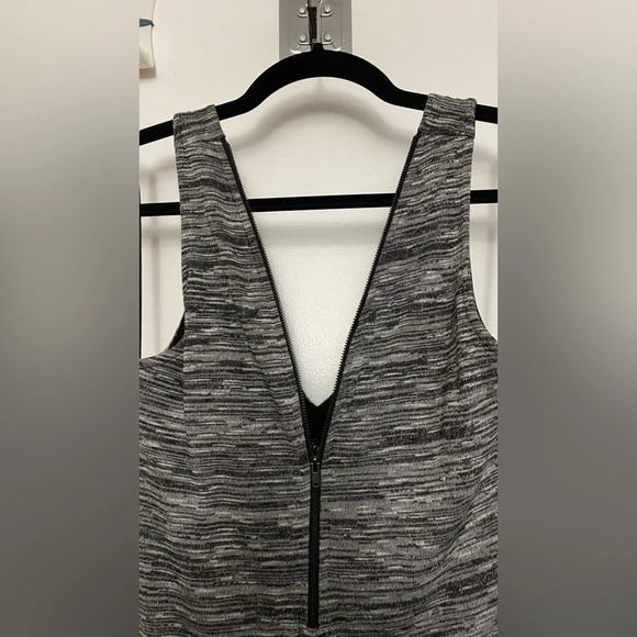 NWT Iris LA Gray and Black Zipper Front Midi Dress Medium - Picture 6 of 11